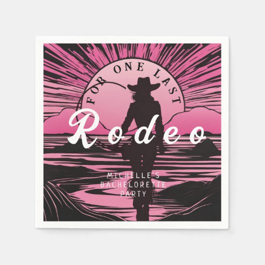 Een laatste Rodeo Bachelorette Servet (Voorkant)