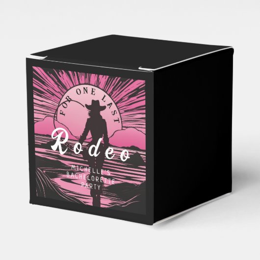 Eén Laatste Rodeo Bruidsmeisje Bedankdoosjes (Voorkant Zijde)