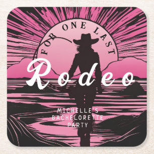 Eén Laatste Rodeo Bruidsmeisje Kartonnen Onderzetters