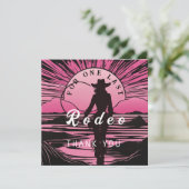 Een laatste rodeo voor de bruid bedankkaart (Staand voorkant)