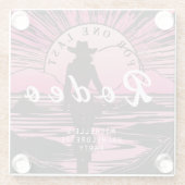 Een laatste rodeo voor de bruid glazen onderzetter (Achterkant)