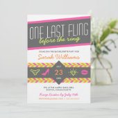 Een laatste uitnodiging voor vrijgezellenfeest (Staand voorkant)