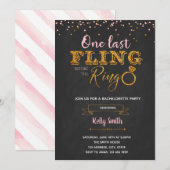 Een laatste uitspatting voor de ring feest uitnodi kaart (Voorkant / Achterkant)