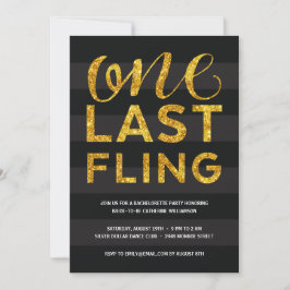 Een laatste vlucht | Glitter-look vrijgezellenfees Kaart