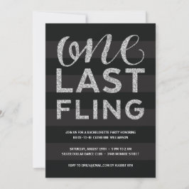 Een laatste vlucht | Glitter-look vrijgezellenfees Kaart