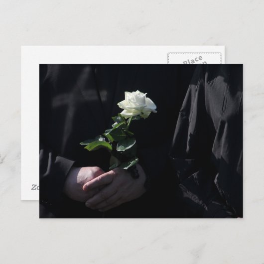 Een laatste witte Rose Briefkaart (Voorkant / Achterkant)