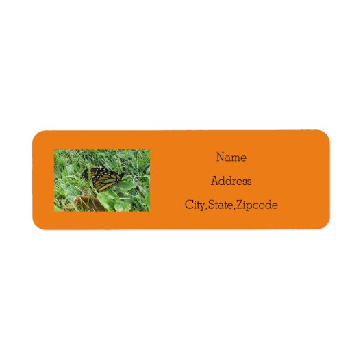 Een label met een standaard multiplex-butterfly-re (Voorkant)