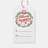 Een  Label met prettige kerstcadeautjes Cadeaulabel (Achterkant)