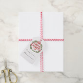 Een  Label met prettige kerstcadeautjes Cadeaulabel (Met Touw)