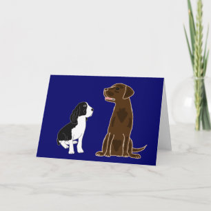 Een laboratorium Notecards van het Spaniel en van Kaart