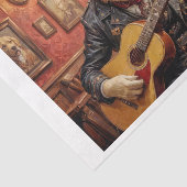 Een Labrador hond gitaar spelen in een pub - Tissuepapier (Detail)