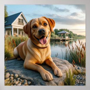 Een Labrador Retriever Rust in het Land Poster