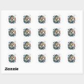Een lachende vis ronde sticker (Vel)