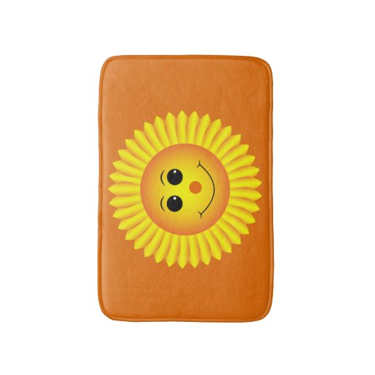 Een lachende zon badmat (Voorkant Verticaal)