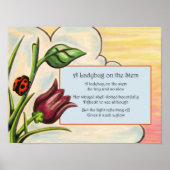 Een Ladybug op de stok Poster (Voorkant)