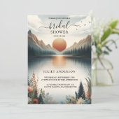 Een Lakeside Mountain Fun Natuur Lake Vrijgezellen Kaart (Staand voorkant)