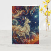 Een lama aan de hemel kaart (Gele Bloem)