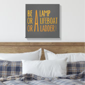 Een lamp, een reddingsboot, een ladder canvas afdruk (Insitu (Slaapkamer))