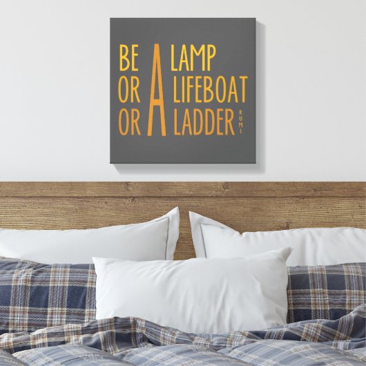 Een lamp, een reddingsboot, een ladder canvas afdruk (Insitu (Slaapkamer))