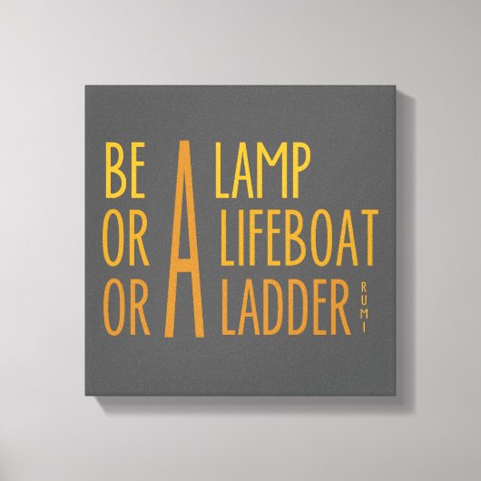 Een lamp, een reddingsboot, een ladder canvas afdruk (Voorkant)