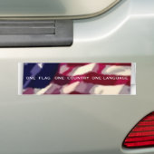 Eén land één taal bumpersticker (Op auto)