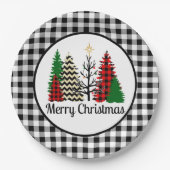Een land met Kerstmis Papieren Bordje (Voorkant)