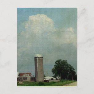Een landelijk boerenerf briefkaart