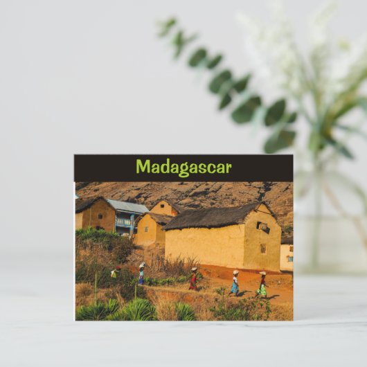 Een landelijk dorp in Madagaskar Briefkaart (Staand voorkant)