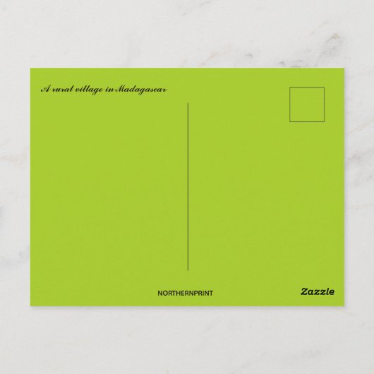 Een landelijk dorp in Madagaskar Briefkaart (Achterkant)
