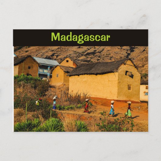Een landelijk dorp in Madagaskar Briefkaart (Voorkant)