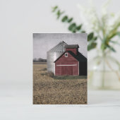 Een landelijke Boerderij na de oogst Briefkaart (Staand voorkant)