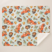 Een landelijke Thanksgiving - naadloze patroonafdr Sherpa Deken (Voorkant (horizontaal))