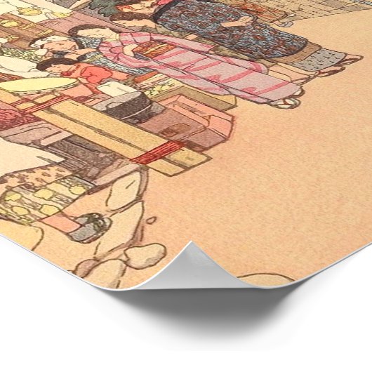 Een landfestival in Kono Hiroshi Yoshida Poster (Hoek)