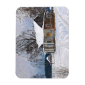 Een landhuis in Dusk in de winter Magneet (Verticaal)