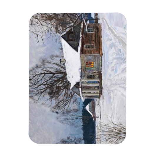 Een landhuis in Dusk in de winter Magneet (Verticaal)