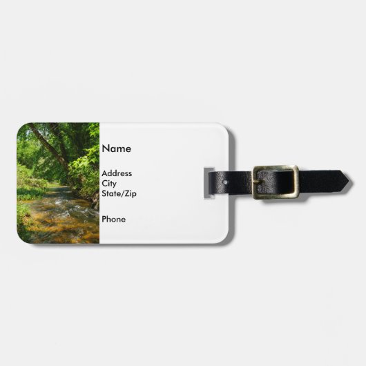 Een landkreek bagagelabel (Voorkant horizontaal)