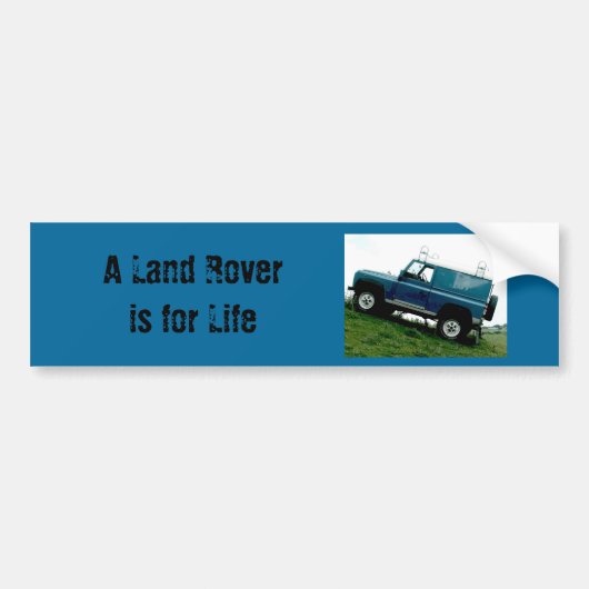 Een landrover is voor het leven bumpersticker (Voorkant)