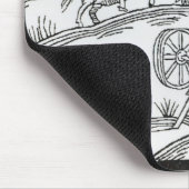 Een landscène met een vrouw die draait muismat (Hoek)