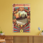 Een landscène met productiegrens canvas afdruk (Insitu (Woonkamer))