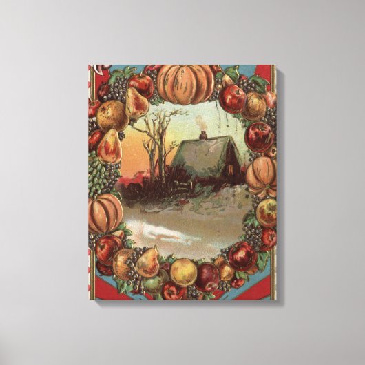 Een landscène met productiegrens canvas afdruk (Voorkant)