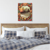 Een landscène met productiegrens canvas afdruk (Insitu (Slaapkamer))