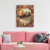 Een landscène met productiegrens canvas afdruk (Insitu (Woonkamer))