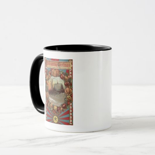 Een landscène met productiegrens mok (Voorkant links)