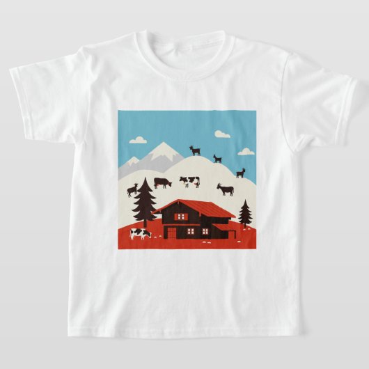 Een landschap in de Alpen T-shirt (Laagn)
