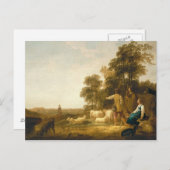 Een landschap met herders en herders briefkaart (Voorkant / Achterkant)