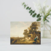 Een landschap met herders en herders briefkaart (Staand voorkant)