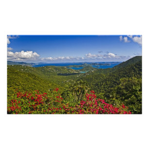 Een landschap van Cruse Bay, St. John Amerikaanse Foto Afdruk
