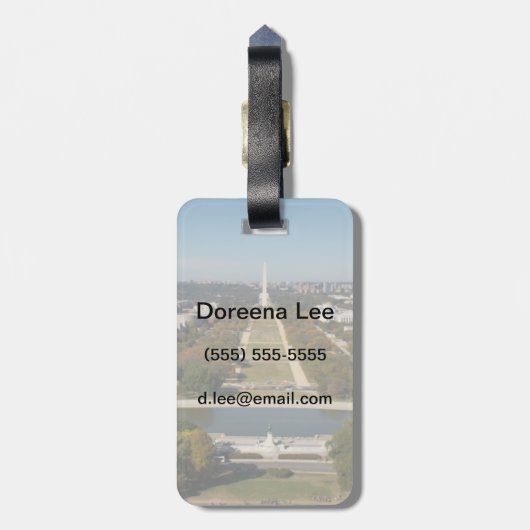 Een landschappelijk uitzicht van Washington DC Bagagelabel (Achterkant verticaal)