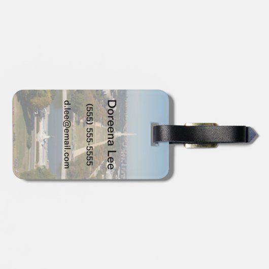 Een landschappelijk uitzicht van Washington DC Bagagelabel (Achterkant horizontaal)