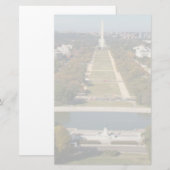 Een landschappelijk uitzicht van Washington DC Briefpapier (Voorkant / Achterkant)